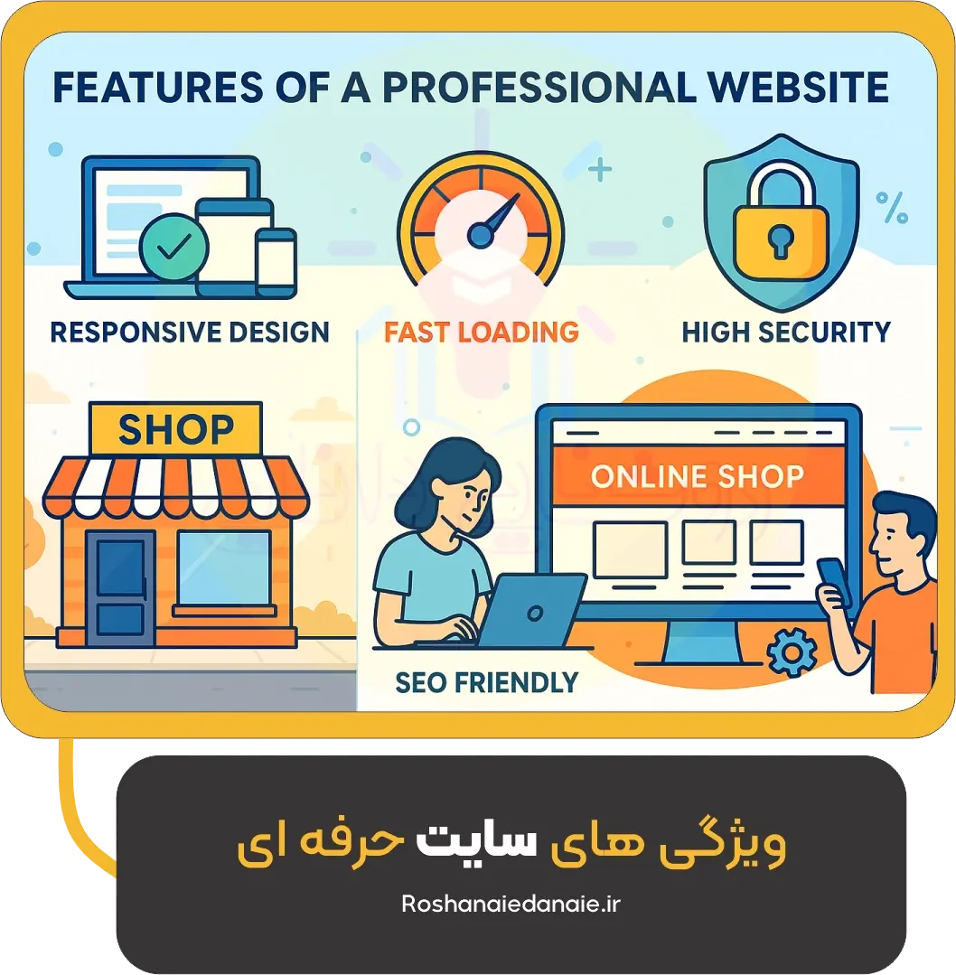 ویژگی های سایت حرفه ای 