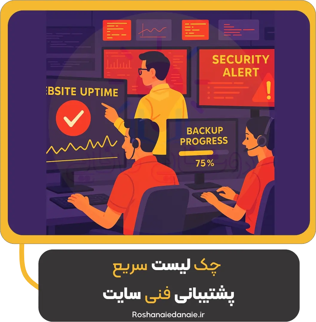 چکلیست سریع پشتیبانی فنی سایت