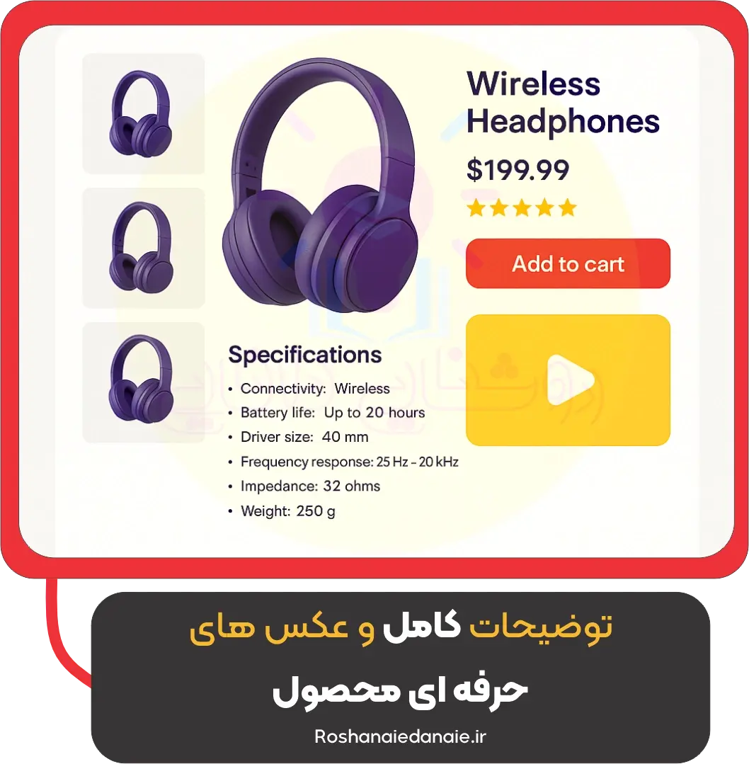 توضیحات کامل و عکسهای حرفهای محصول